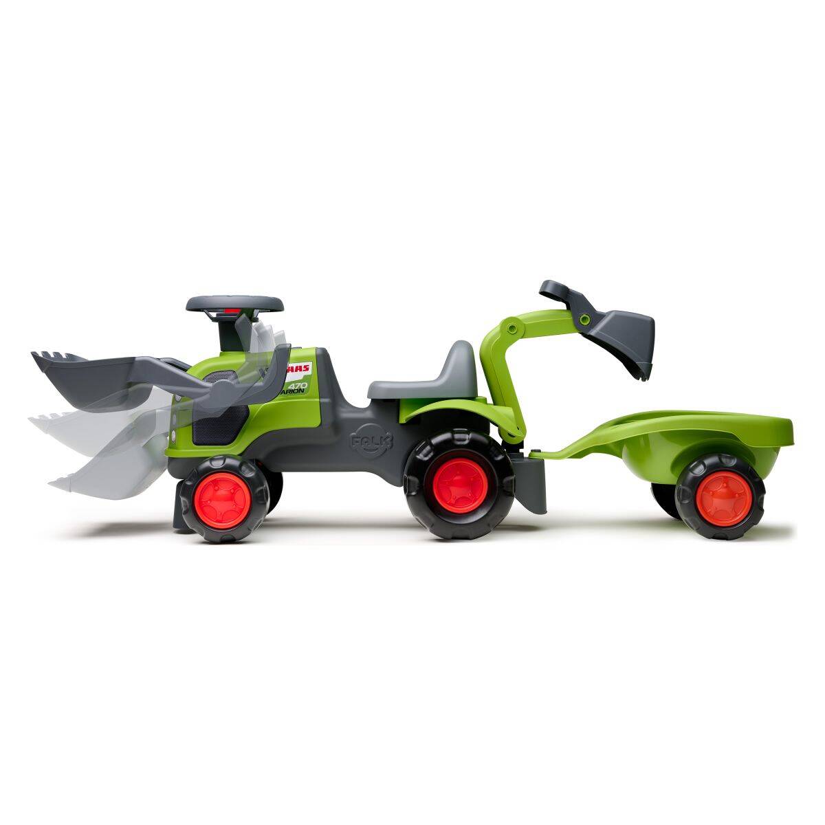 FALK traktor/bager guralica s prikolicom Baby Claas