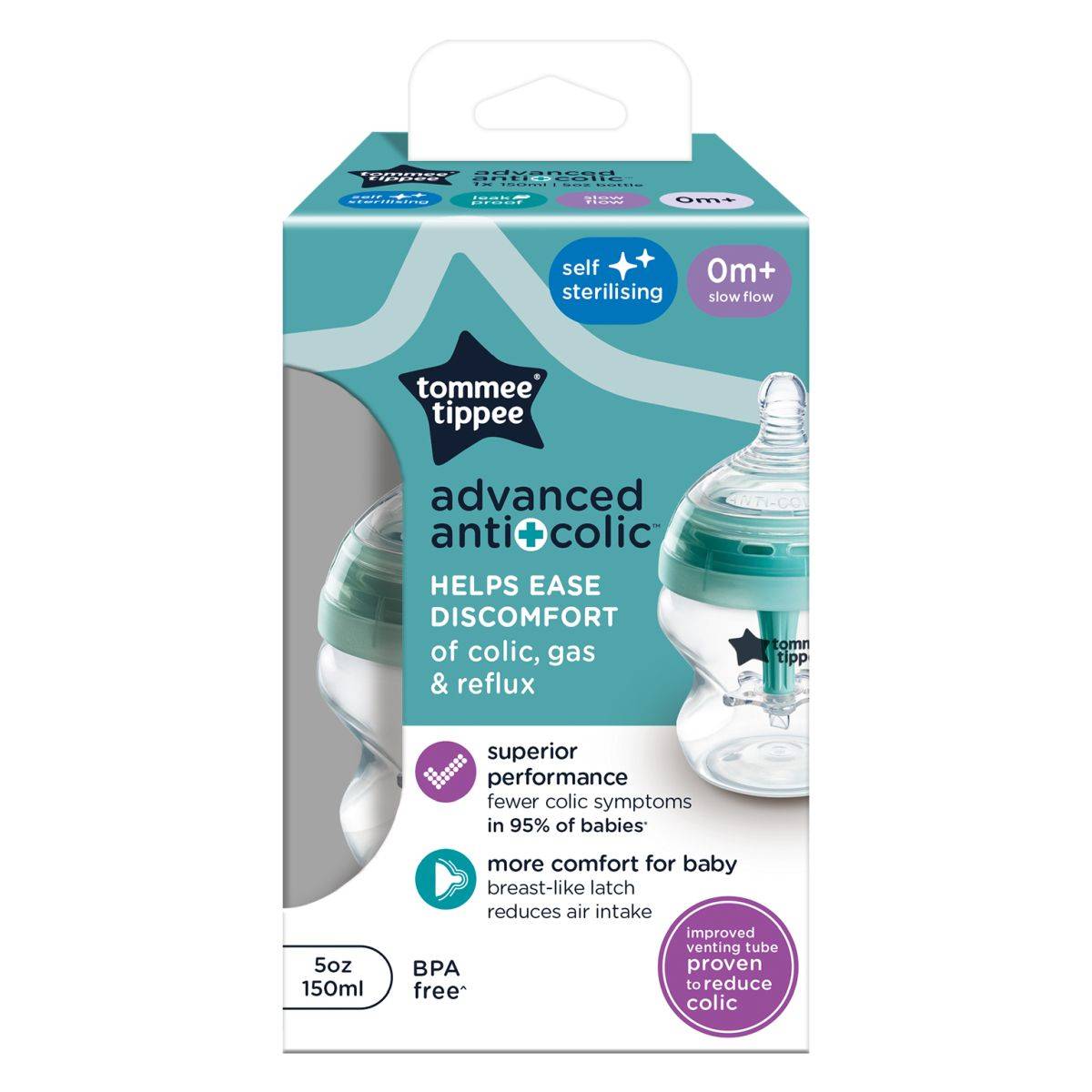 Tommee Tippee steklenička plastična AAC 150ml