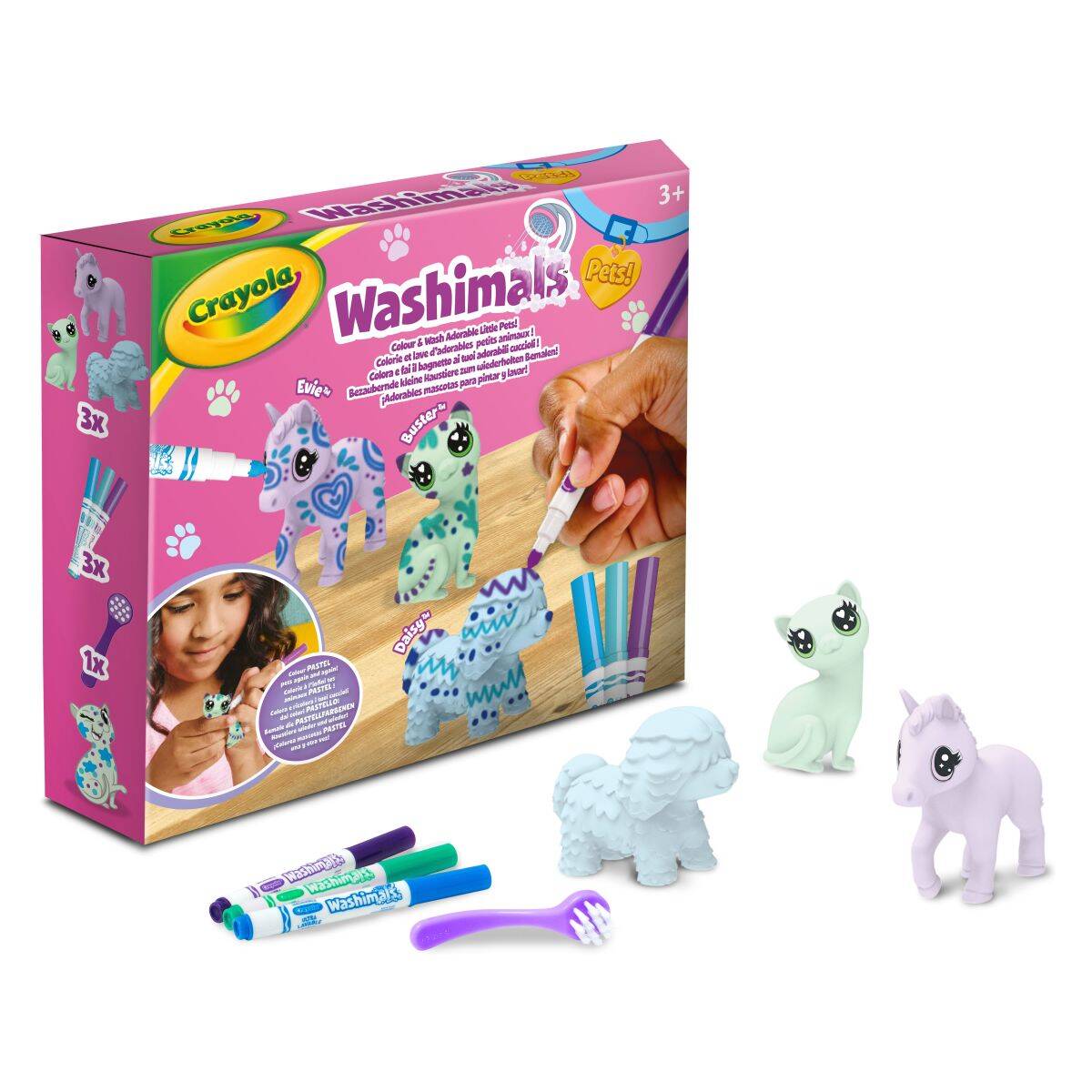 Crayola washimals figure hišnih ljubljenčkov pastel 3 set