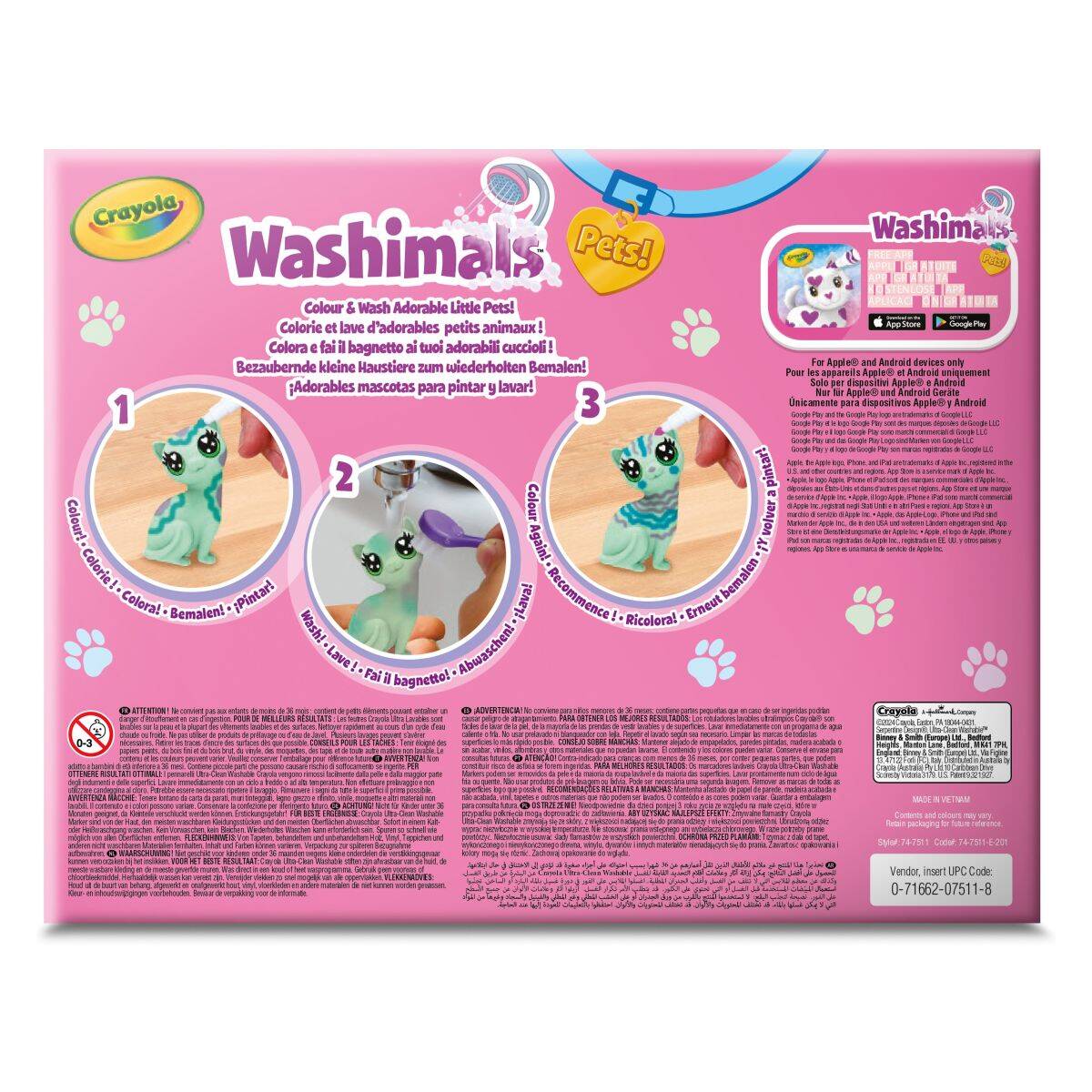 Crayola washimals figure hišnih ljubljenčkov pastel 3 set