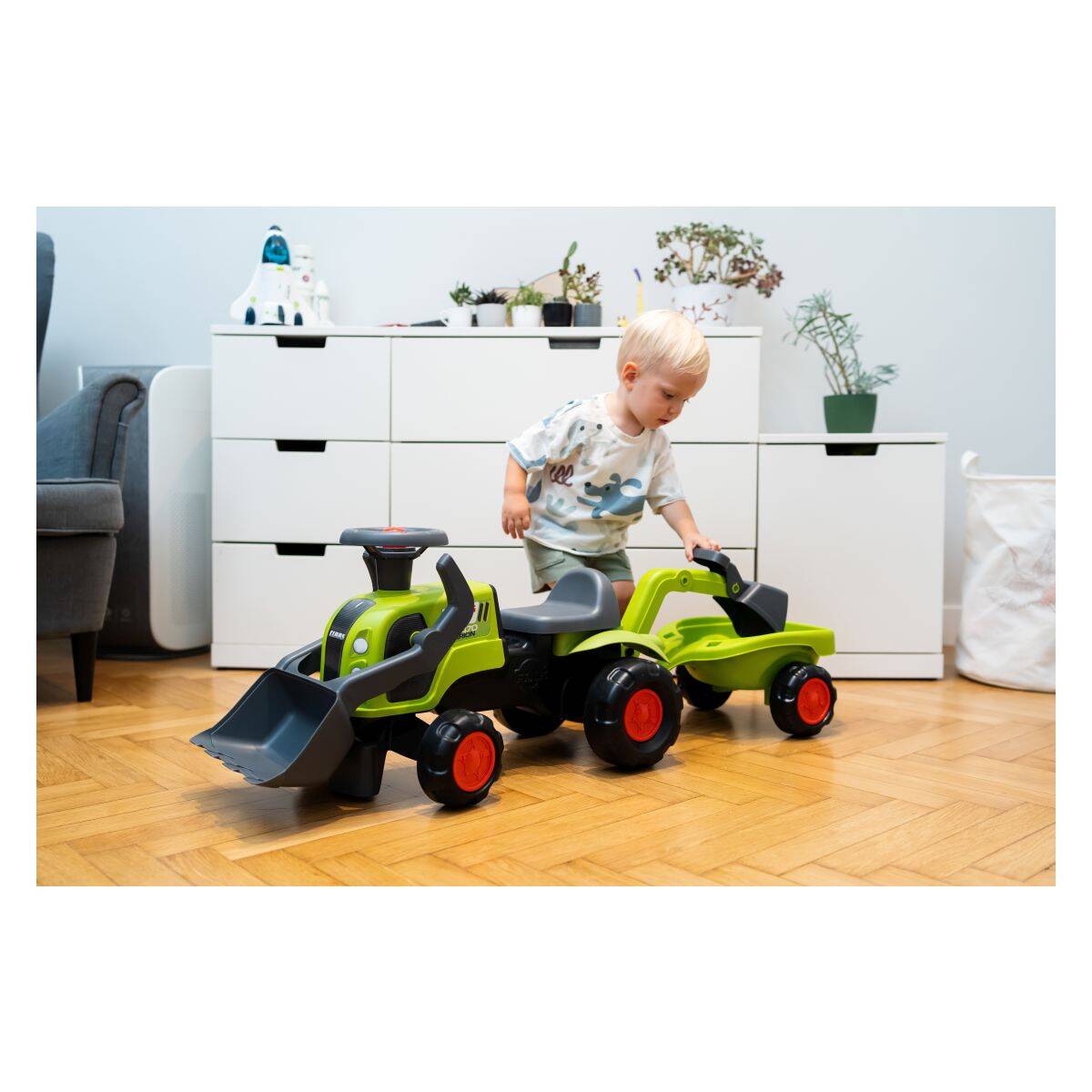 FALK traktor/bager guralica s prikolicom Baby Claas