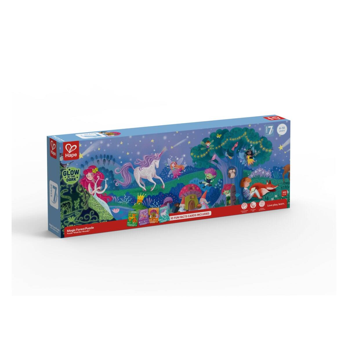 Hape sestavljanka magična, gozdna 1,5m, svetleča v temi,  200 delna