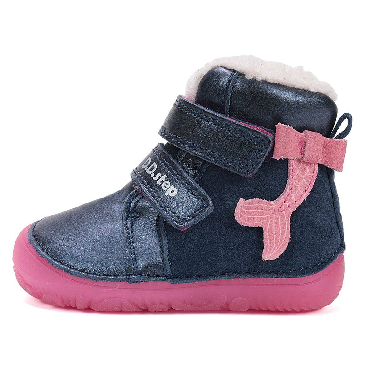 D.D.Step čevelj gležnjar W073-52684 podložen BAREFOOT D royal blue 20