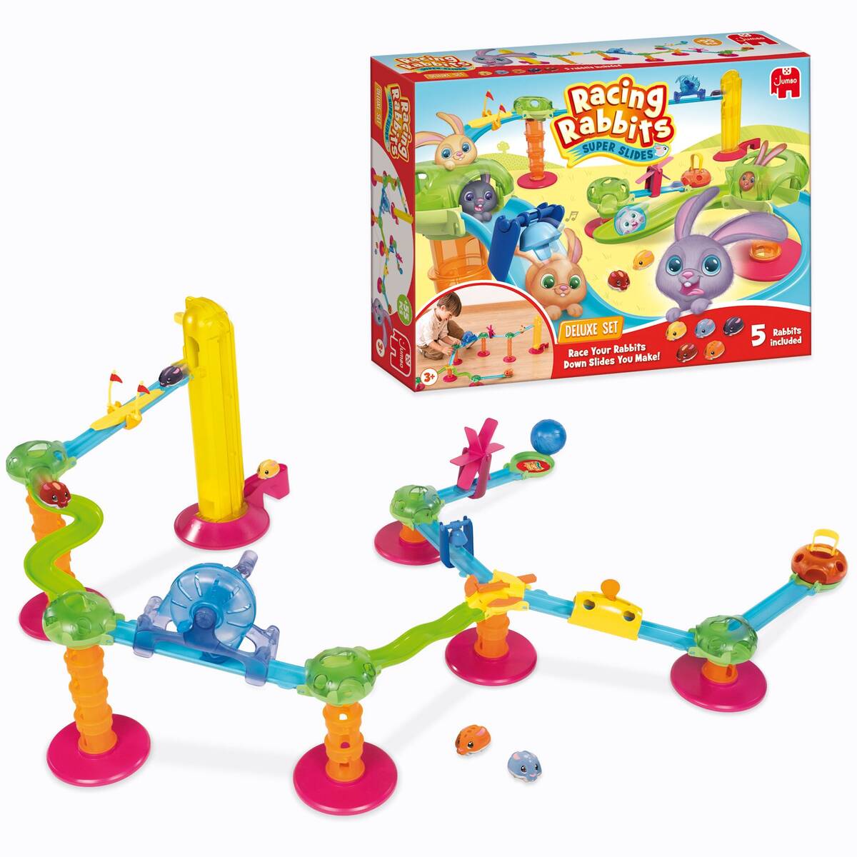 Jumbo igra tobogan za zajčke Racing Rabbits Deluxe