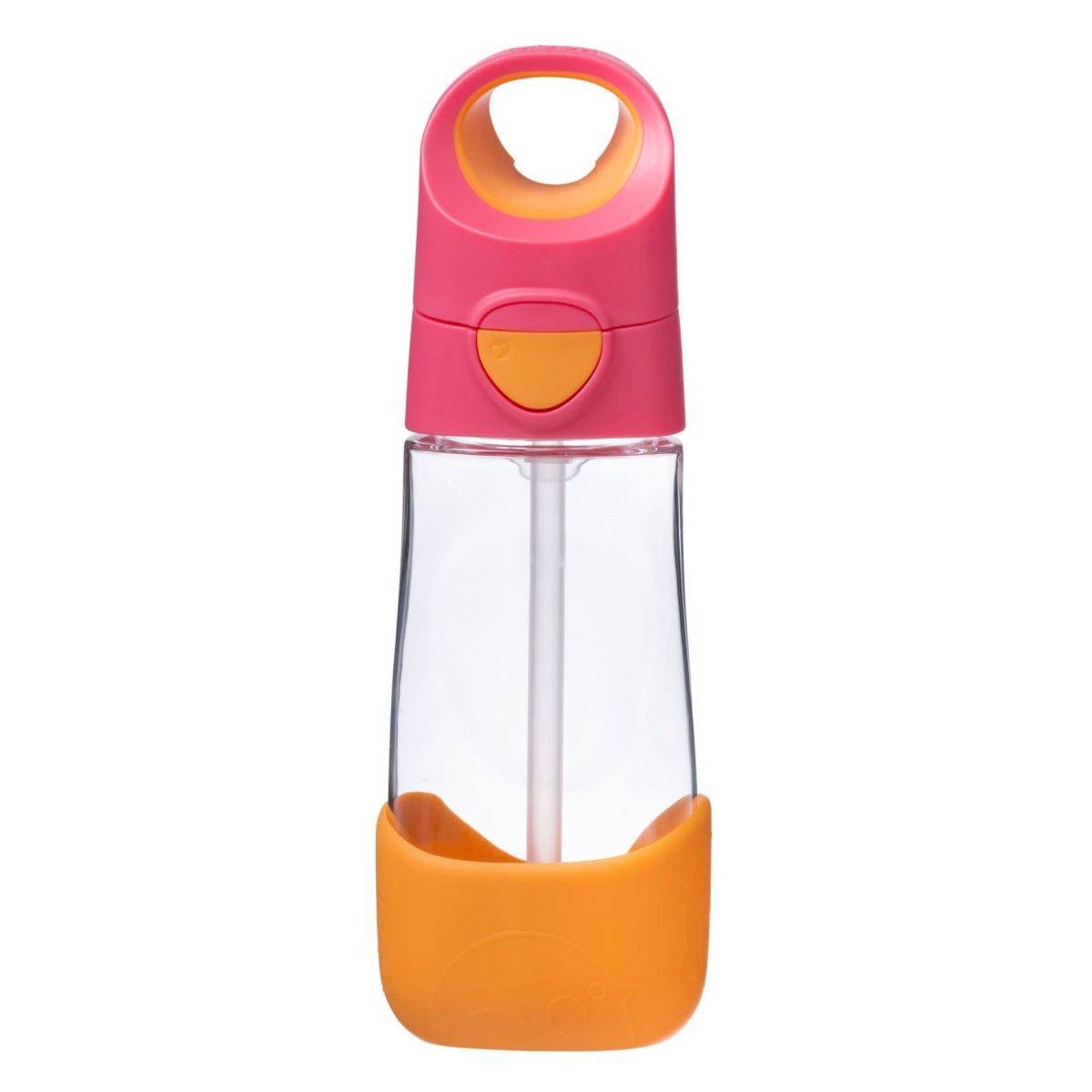 b.box termo steklenička Tritan s slamico 450 ml strawberry shake