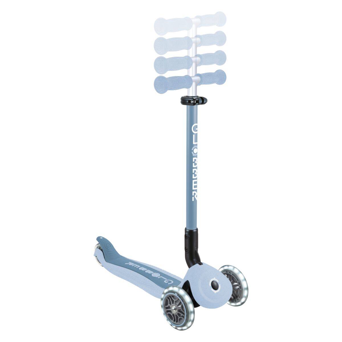 GLOBBER romobil GO UP Active ECO sklopivi, svjetleći kotači plavi