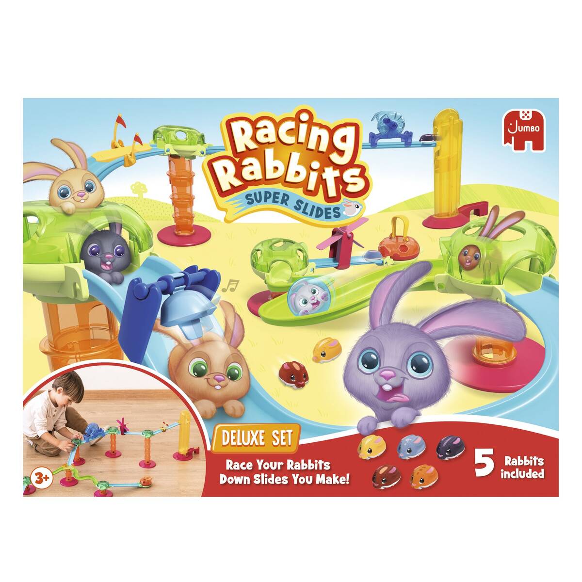 Jumbo igra tobogan za zajčke Racing Rabbits Deluxe
