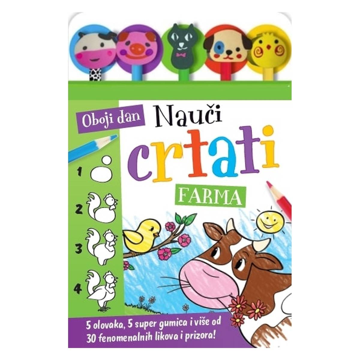 NAŠA DJECA Nauči crtati - Farma 07301-4
