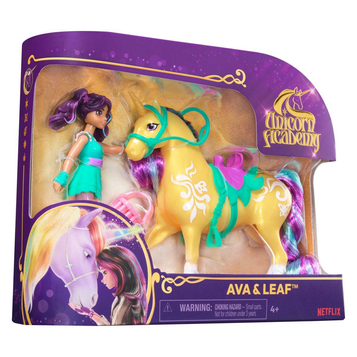 Unicorn Academy punčka Ava in samorog Leaf
