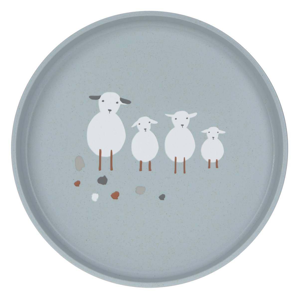 LÄSSIG tanjur PP/celuloza tiny farmer sheep/goose blue