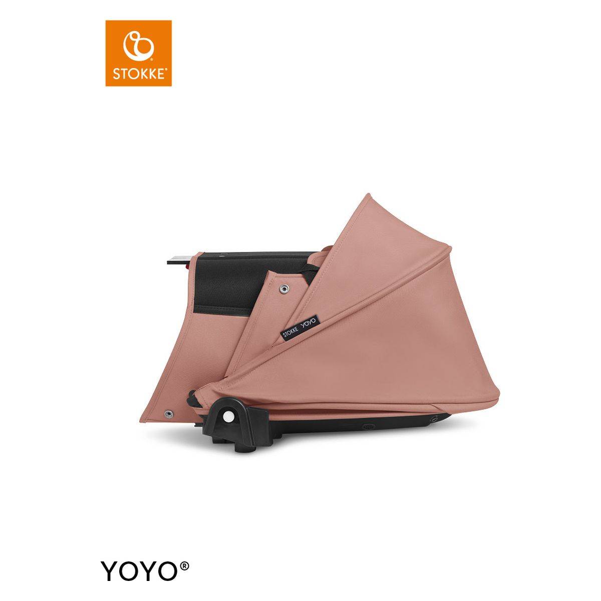 Stokke Ogrodje vozička white frame z new born shell Yoyo® ginger