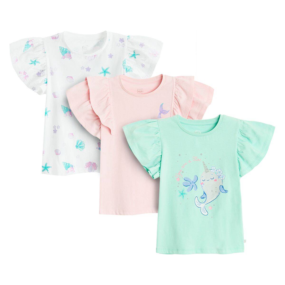 COOL CLUB majica 3 kom KR CCG3011976-00 Ž Šareno 128