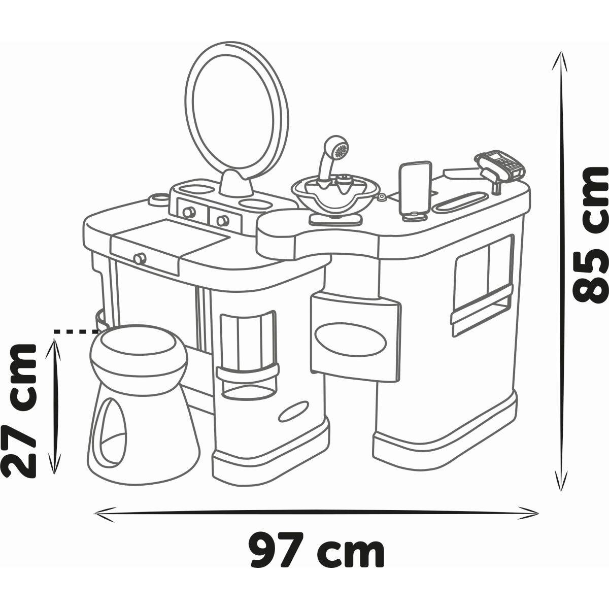 Smoby Lepoti center 3-v-1 – Frizerstvo, Nega Nohtov in Ličenje