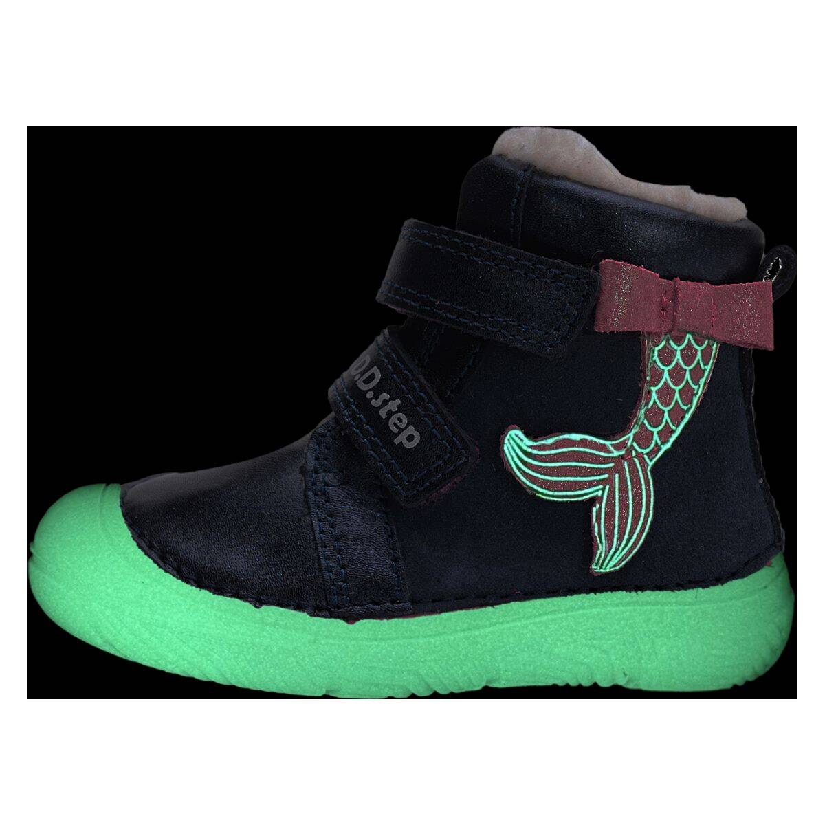 D.D.Step čevelj gležnjar W073-52684 podložen BAREFOOT D royal blue 25