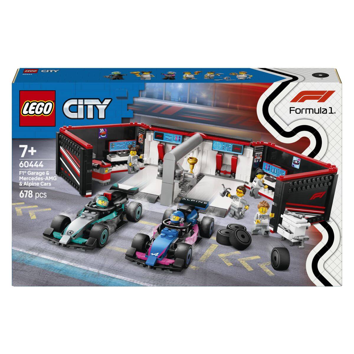 LEGO® CITY 60444 Garaža za F1® s autima Mercedes-AMG i Alpine