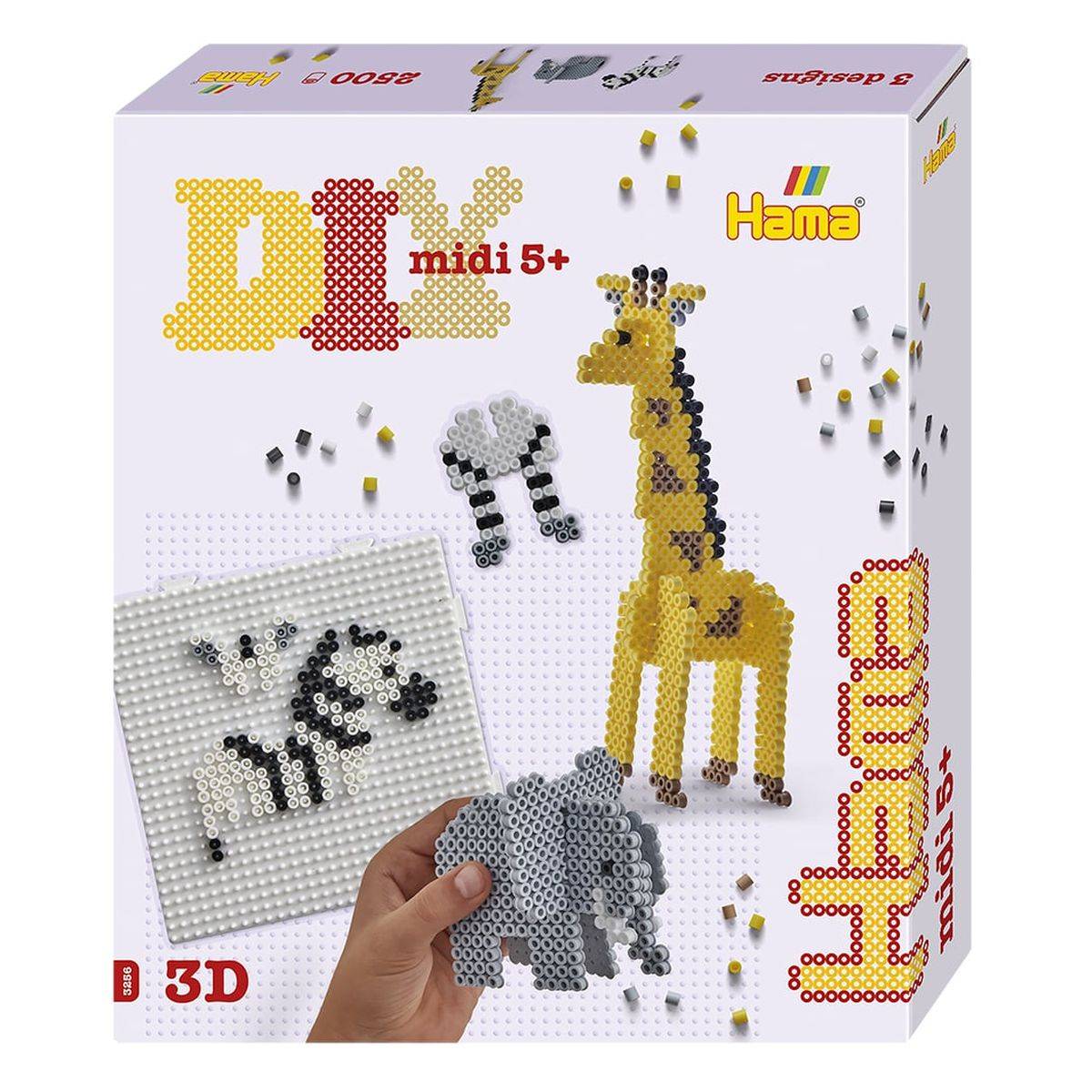 Hama Set perlic v škatli motiv safari, 2500 kos 3256