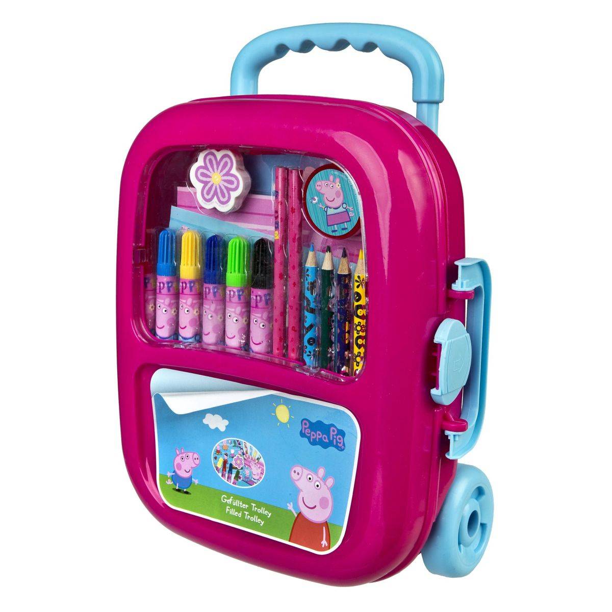 Undercover risalni set v kovčku na kolesih Pujsa Peppa