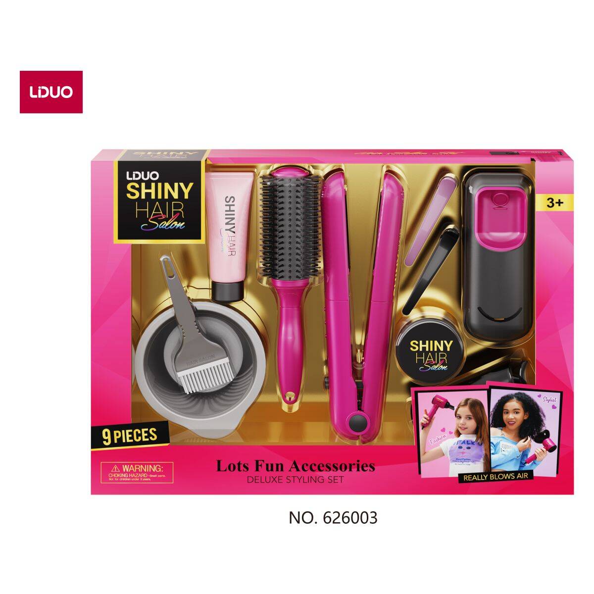 Masen Toys set za friziranje s svetlobnim učinkom, 9 kos