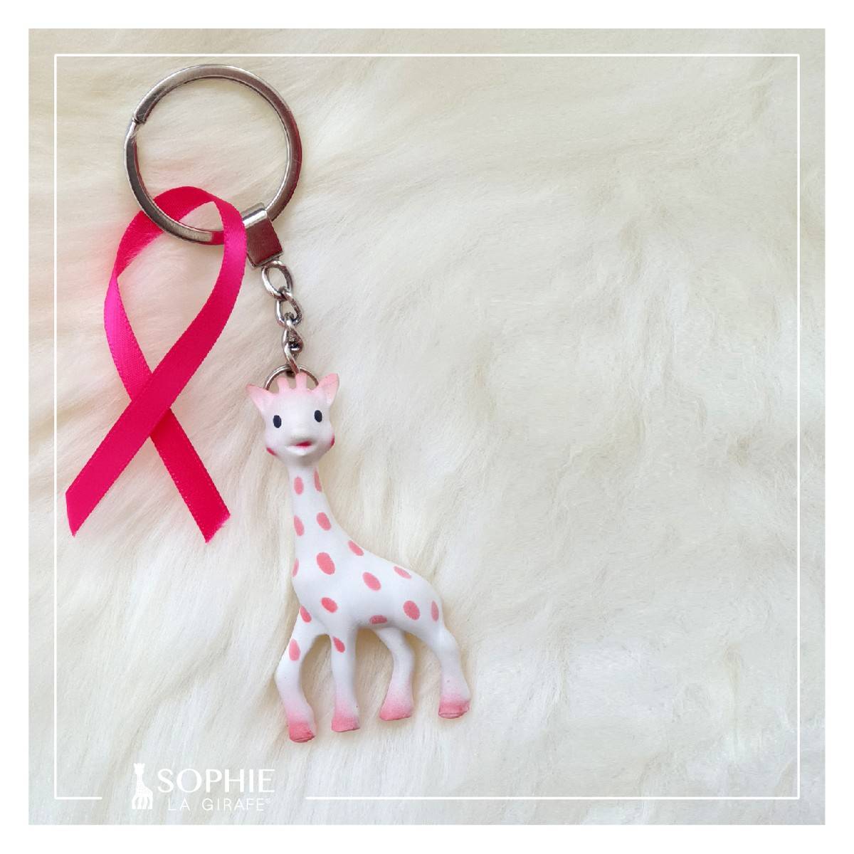 SOPHIE LA GIRAFE privjesak za ključeve pink