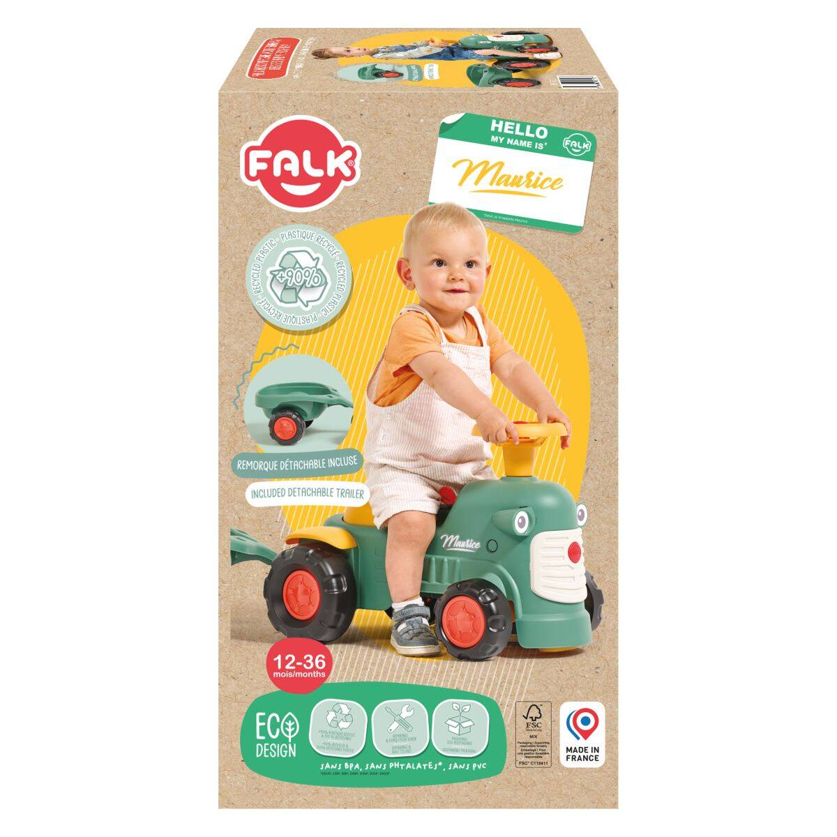 Falk traktor poganjalec Baby s prikolico