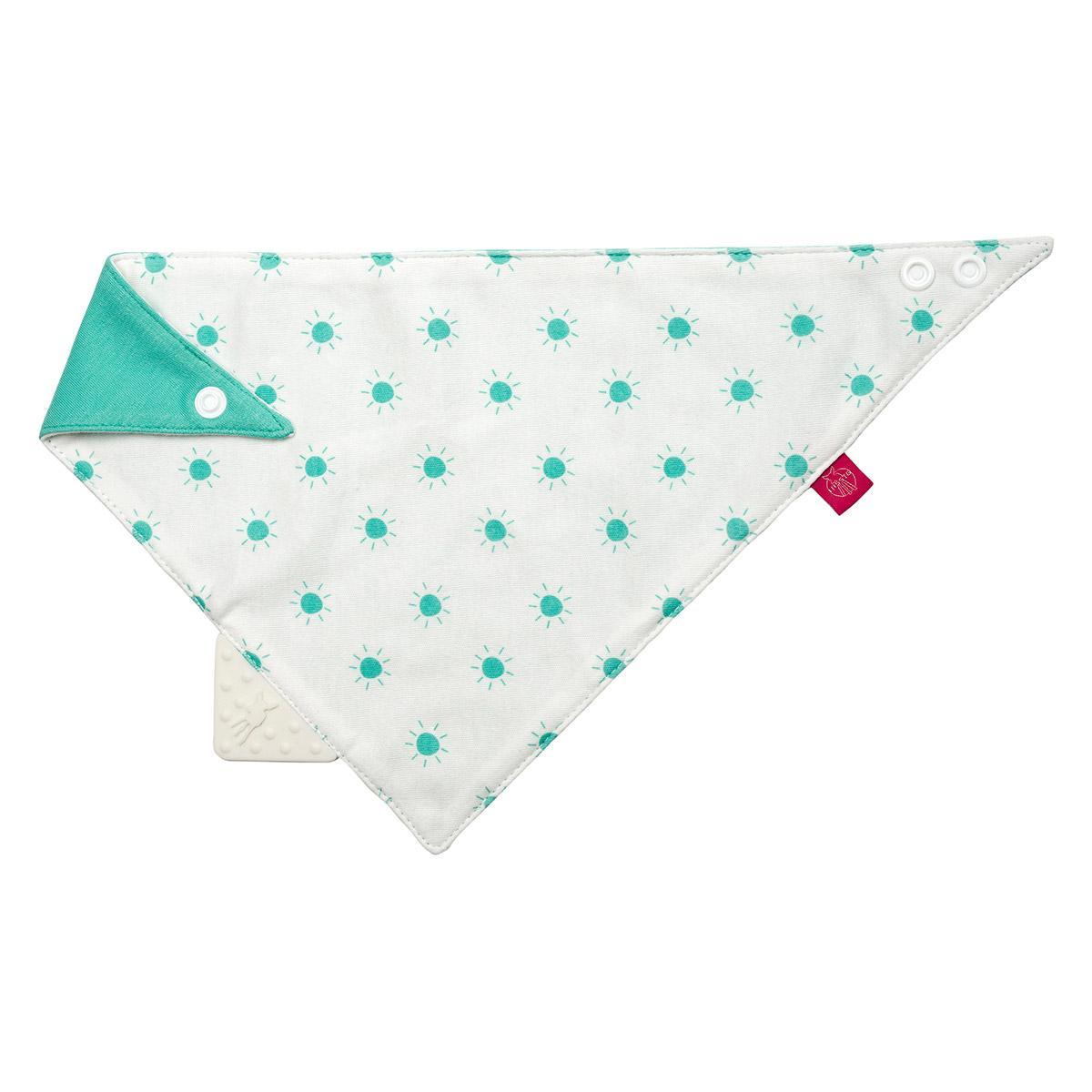 LÄSSIG podbradnjak sa grizalom sunny boys white LTEXBAS165