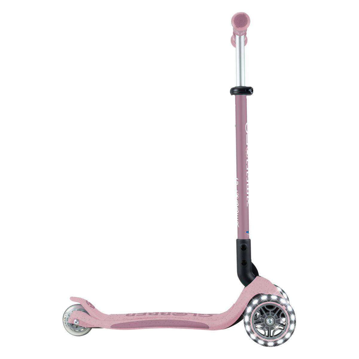 Globber skiro GO UP deluxe 360° zložljiv, svetleča kolesa roza