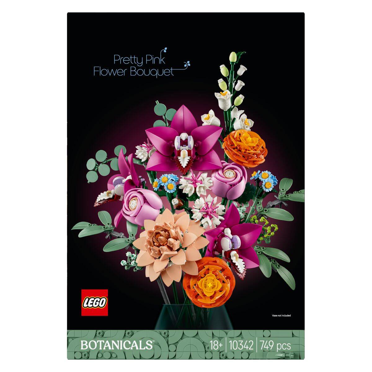 LEGO® Botanicals 10342 Čudovit šopek z rožnatimi cvetovi