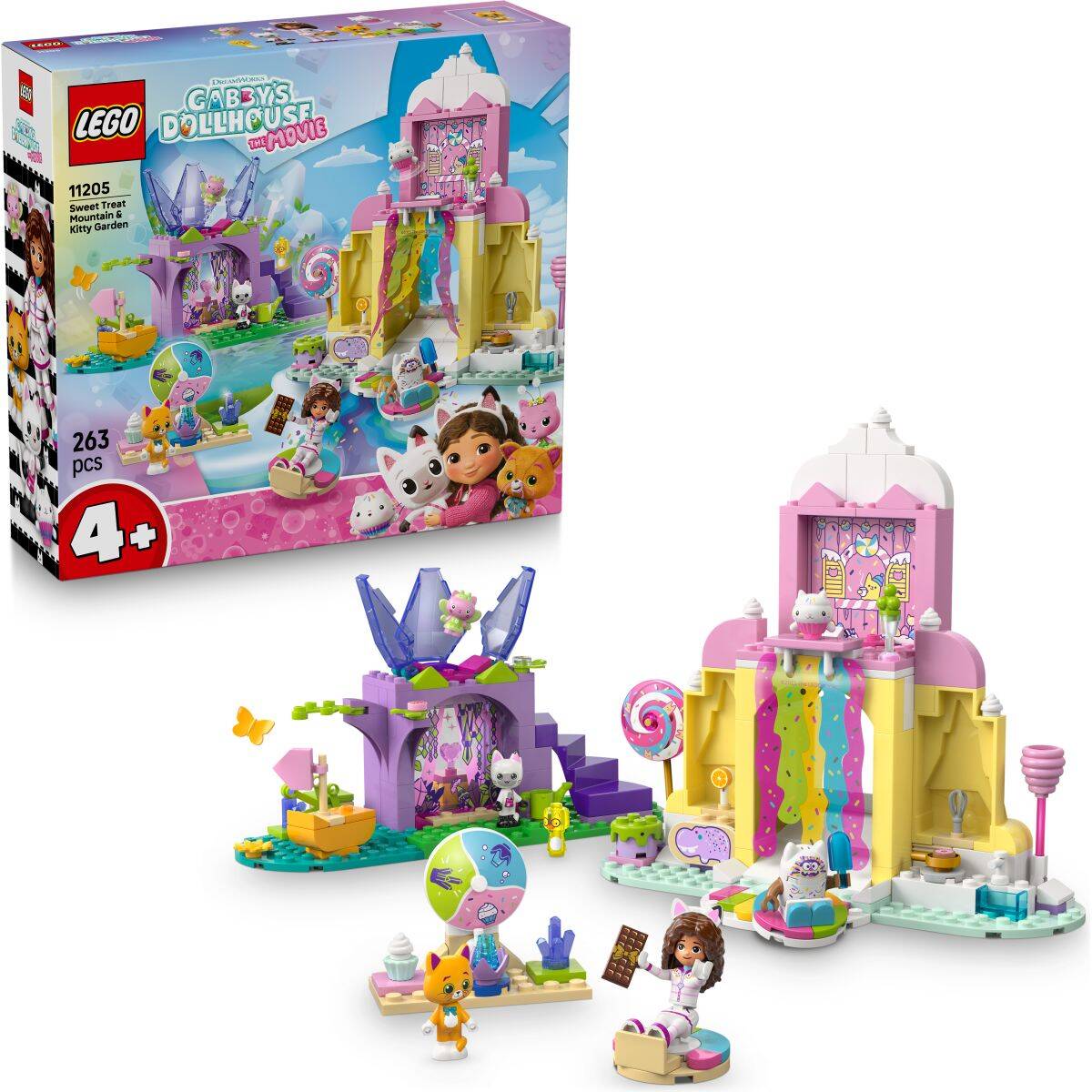 Lego Gabby's Dollhouse 11205 Gora posladkov in Kittyjin vrt