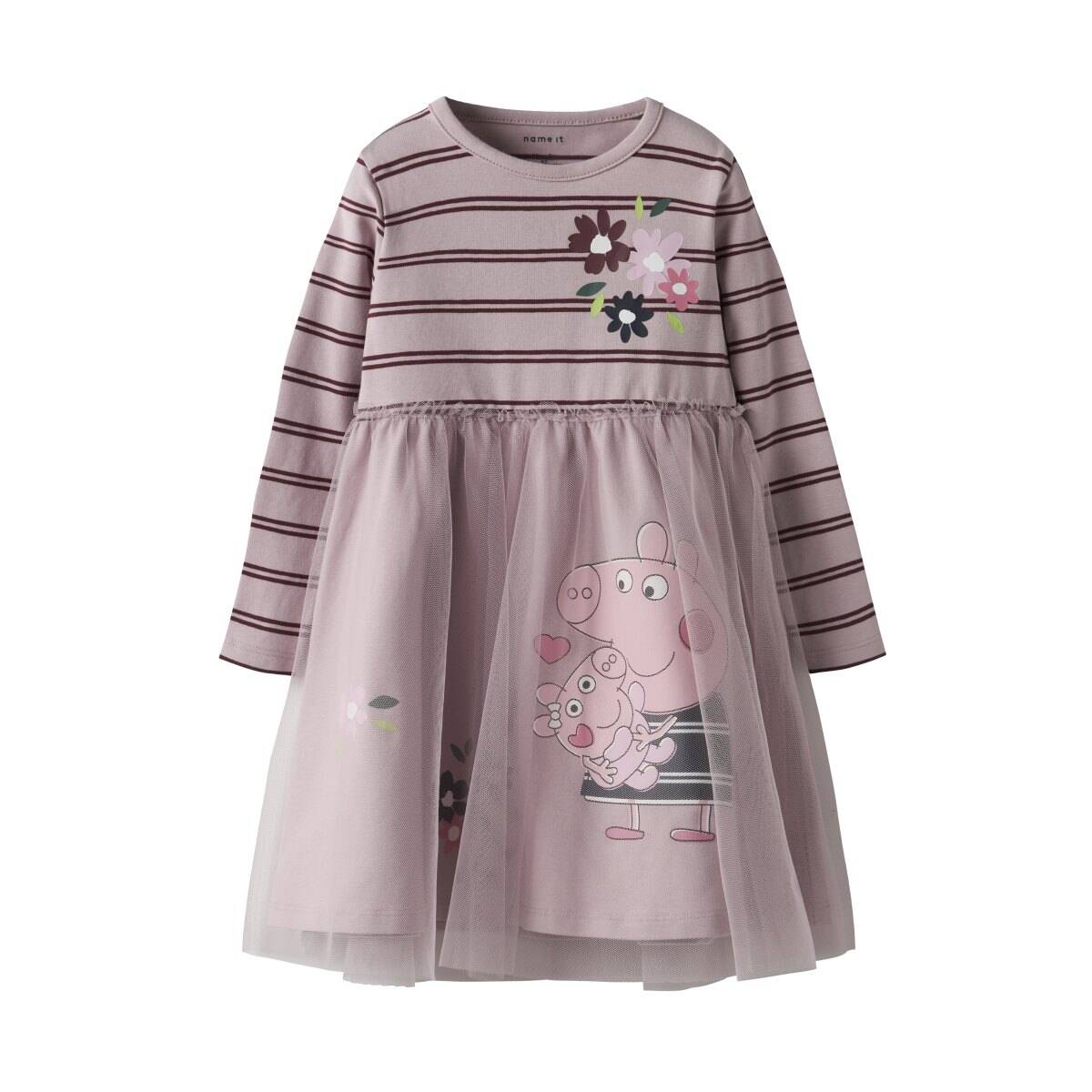 Name It obleka DR 13249656 NMFORINI PEPPA LS TULLE DRESS CPLG D Vijolična 98