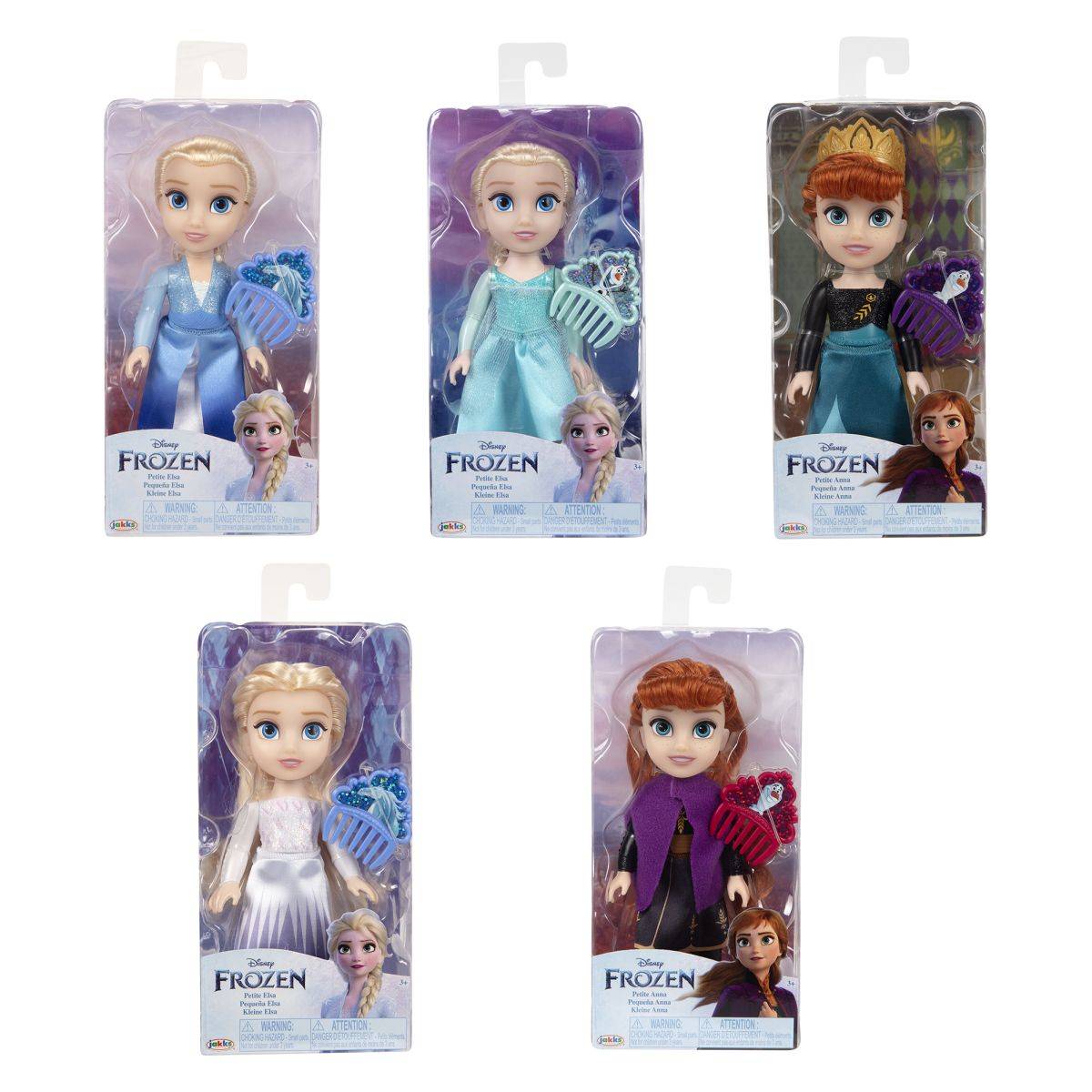 Jakks Pacific punčka Frozen Petite 15 cm sort.