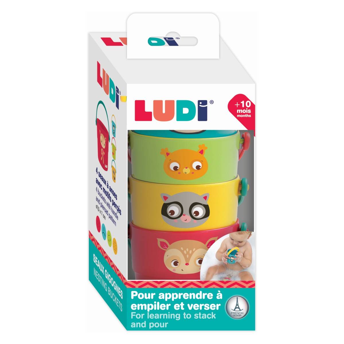 Ludi 4 majhna večbarvna vedra