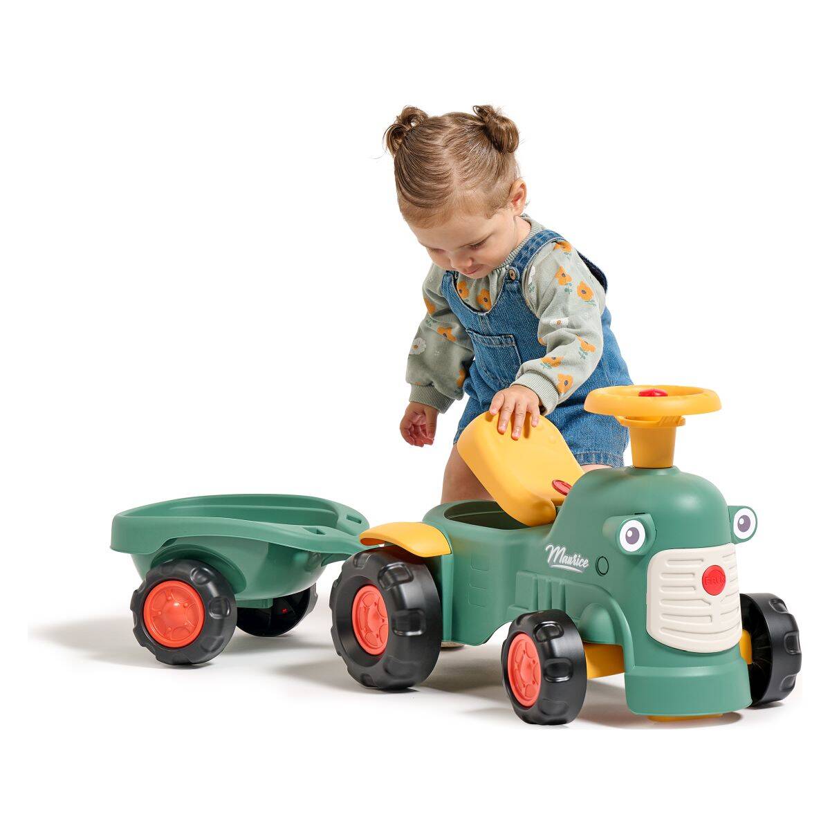 Falk traktor poganjalec Baby s prikolico