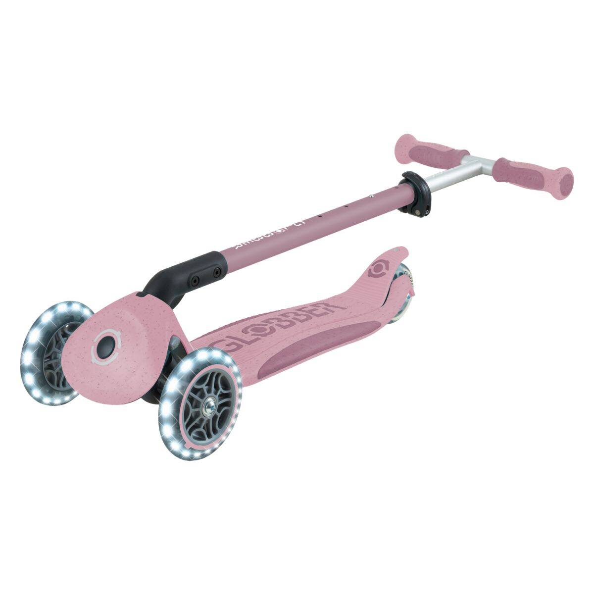 Globber skiro GO UP deluxe 360° zložljiv, svetleča kolesa roza