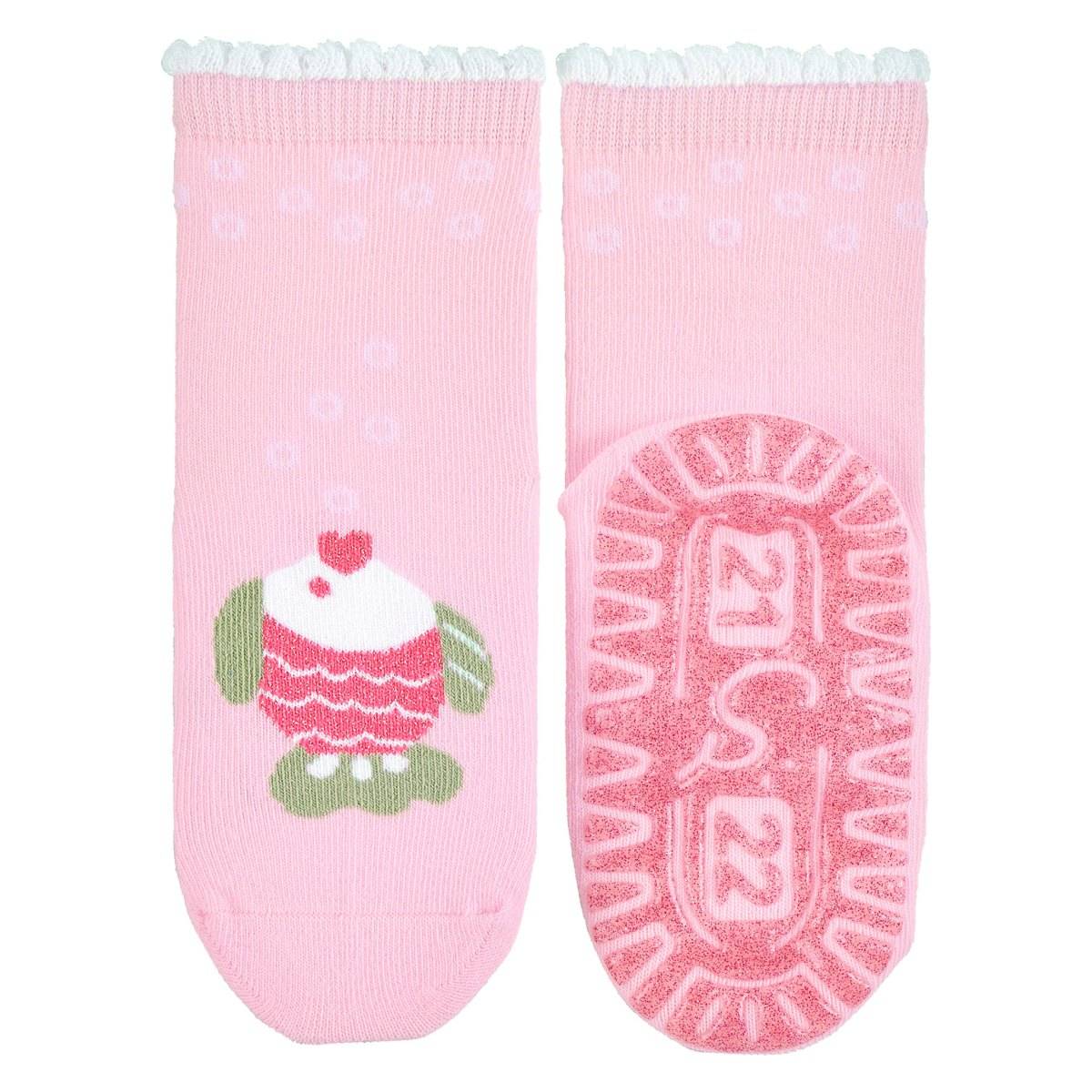 Sterntaler Nogavice z nedrsečim podplatom 8022108  - roza - vel.  25/26