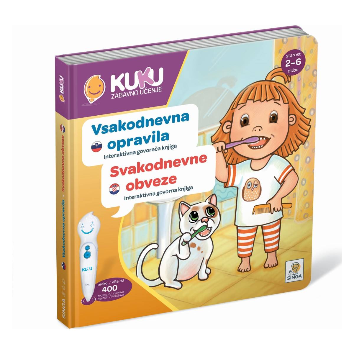 Kuku interaktivna knjiga kuku vsakodnevna opravila (brez pisala