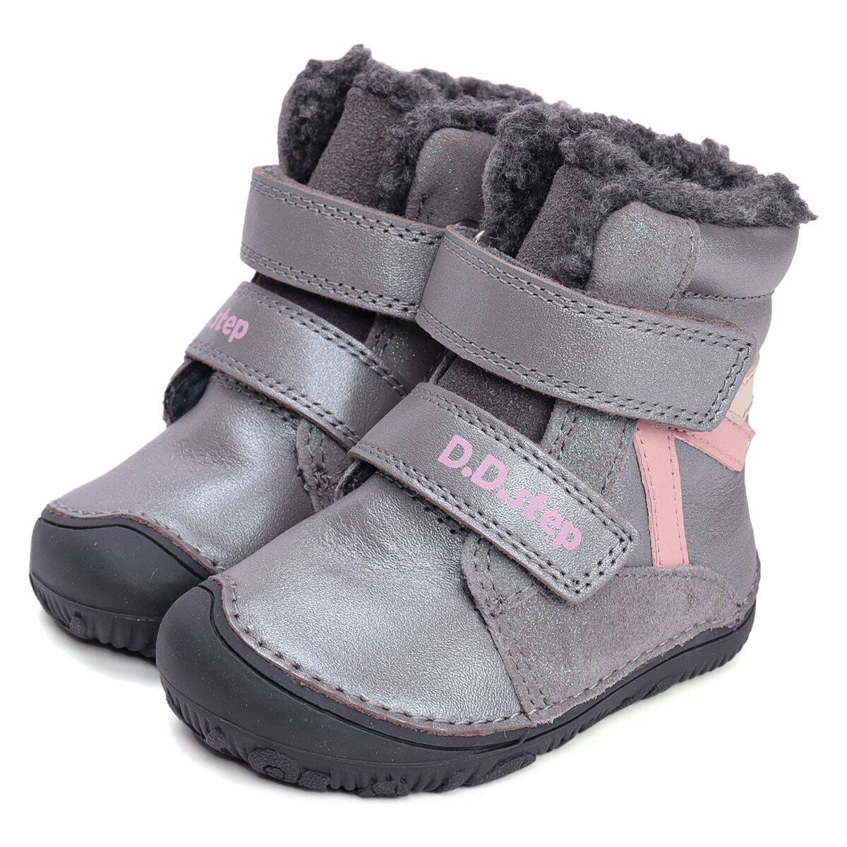 D.D.Step škornji W073-52306DM podložen BAREFOOT D dark grey 28