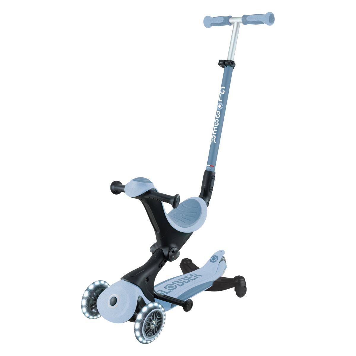 Globber skiro GO UP deluxe 360° zložljiv, svetleča kolesa moder
