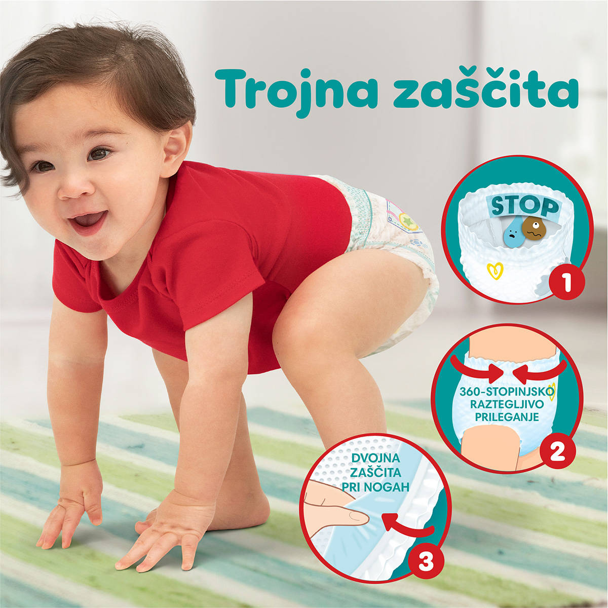 Pampers plenice Pants hlačne, 17+ kg, 32 kos