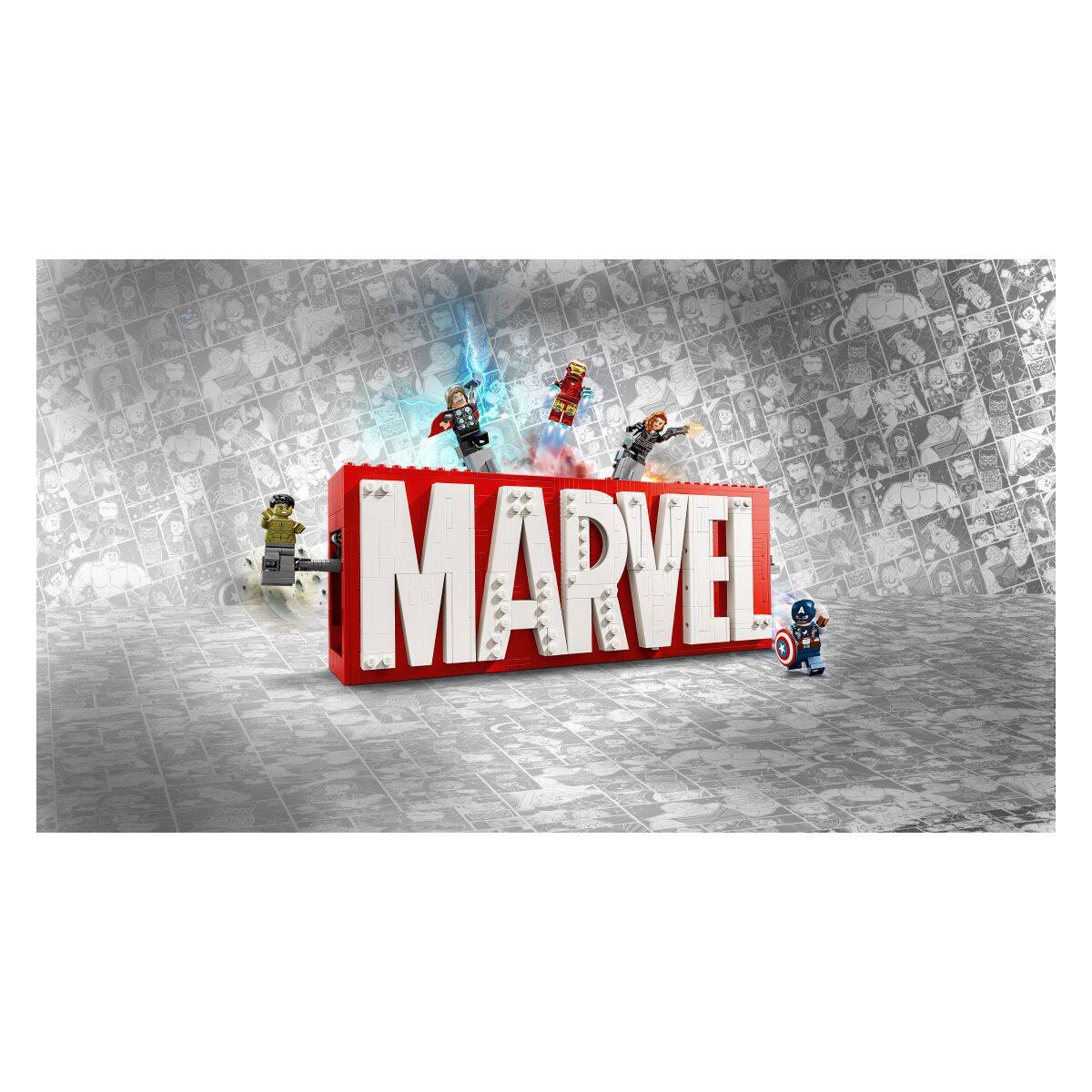 LEGO® SUPER HEROES 76313 Logotip MARVEL i figurice