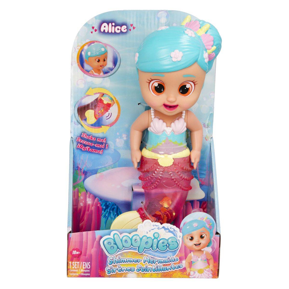 Bloopies punčka morska deklica Shimmer Mermaids Alice