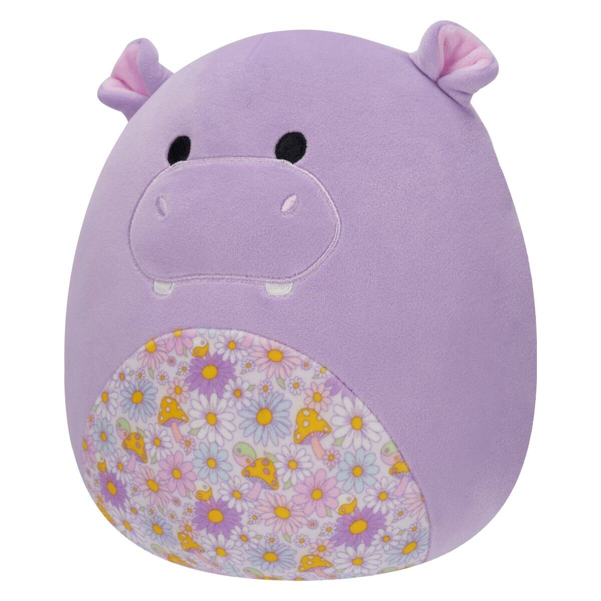 SQUISHMALLOWS 20cm w19 - Hanna - ljubičasti nilski konj s cvjetnim trbuhom