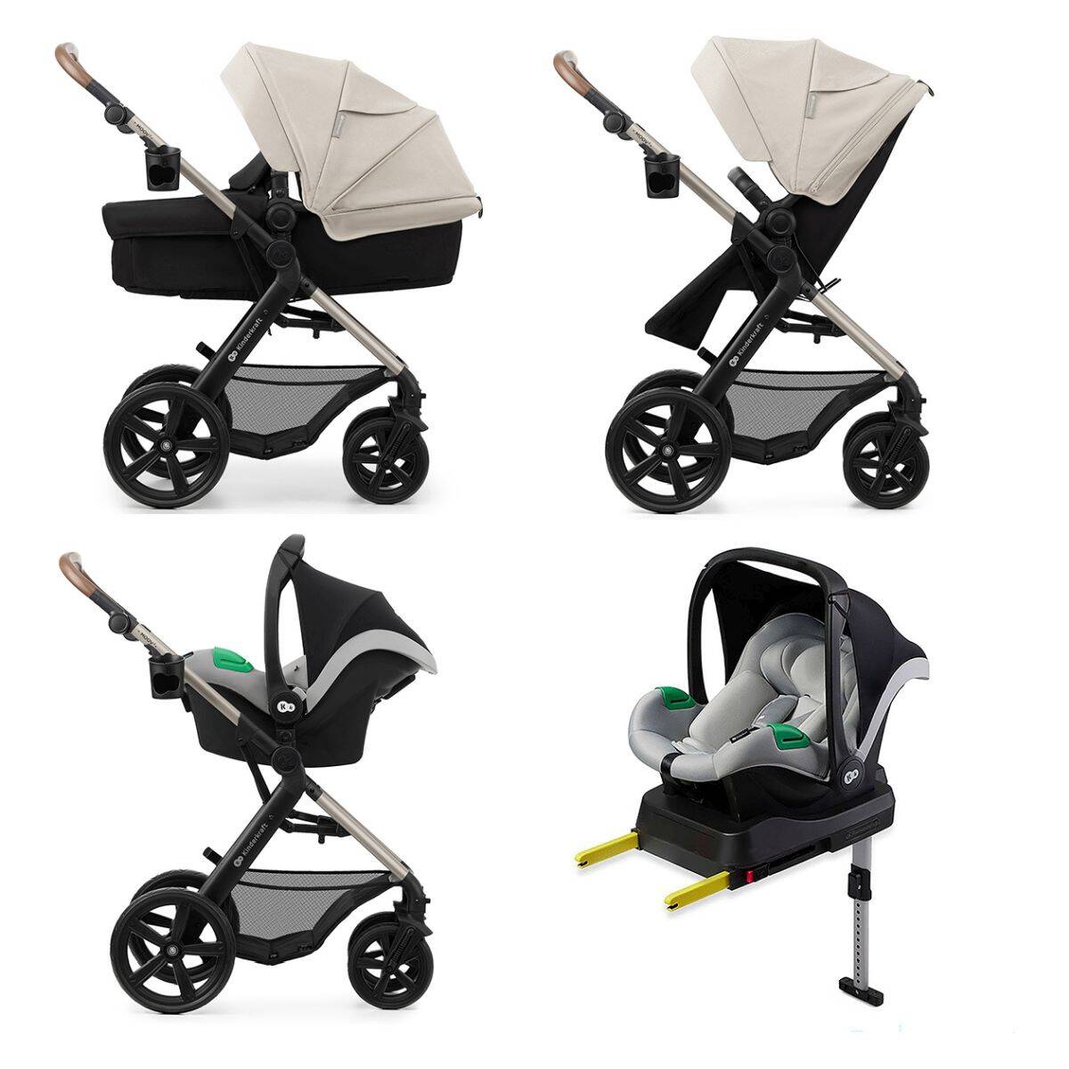 Kinderkraft Voziček 4v1 Moov 2 moonlight grey