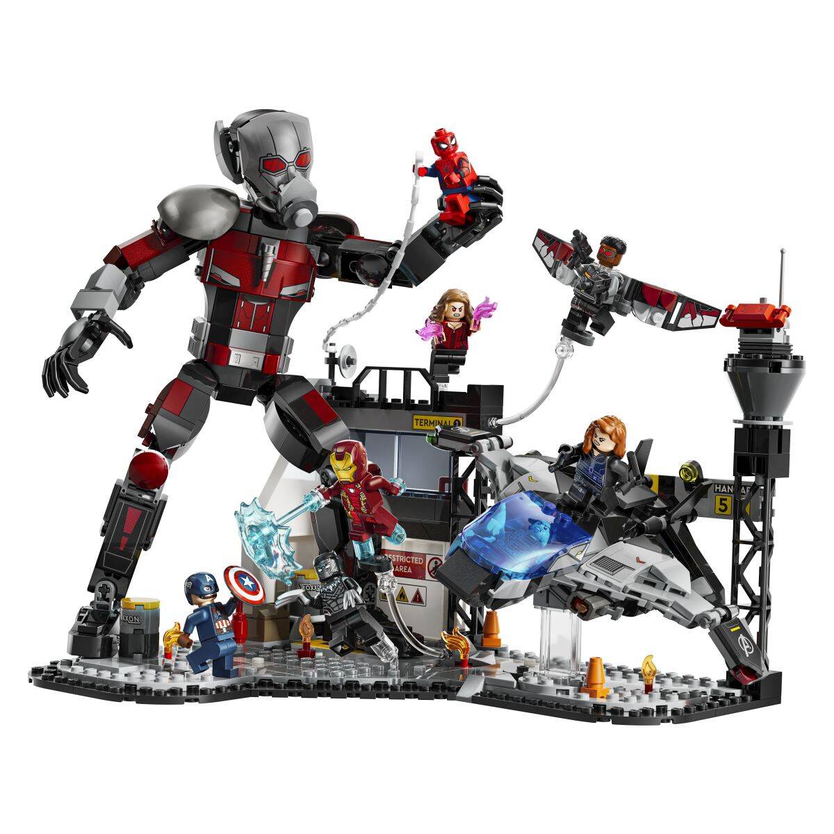 Lego® Super Heroes 76314 Stotnik Amerika: Državljanska vojna, akcijska bitka
