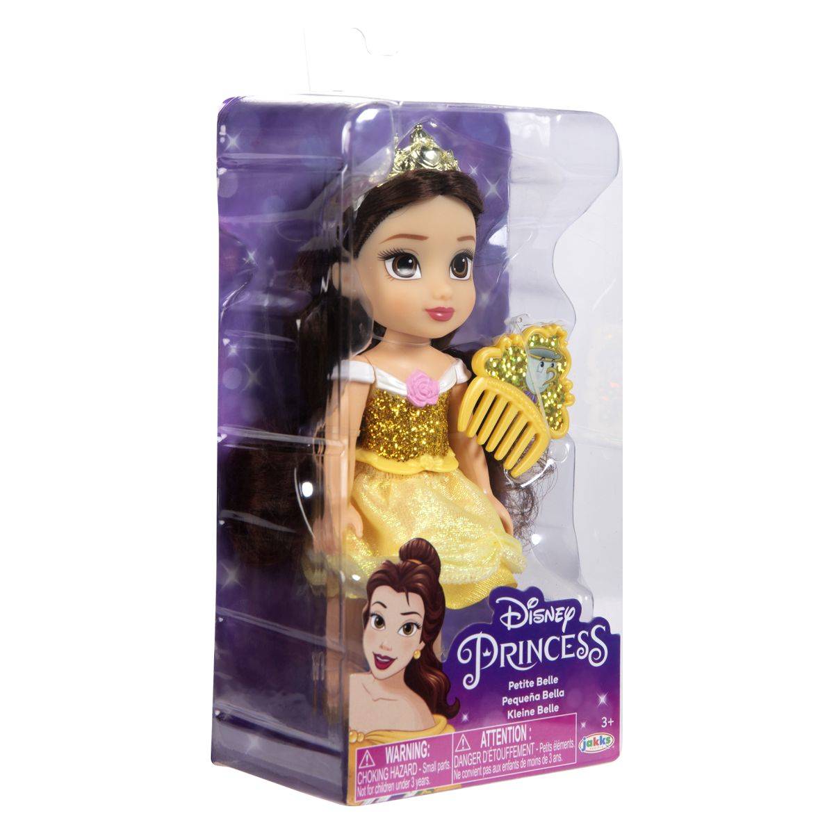 Jakks Pacific punčka Disney Princess Petite 15 cm sort.