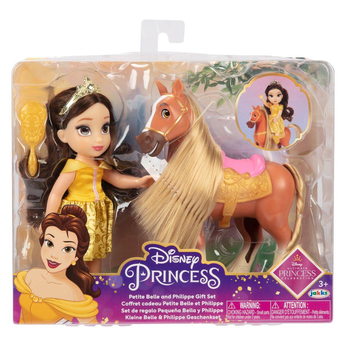 Jakks Pacific punčka Disney Princess mala Belle 15 cm in Phililpe