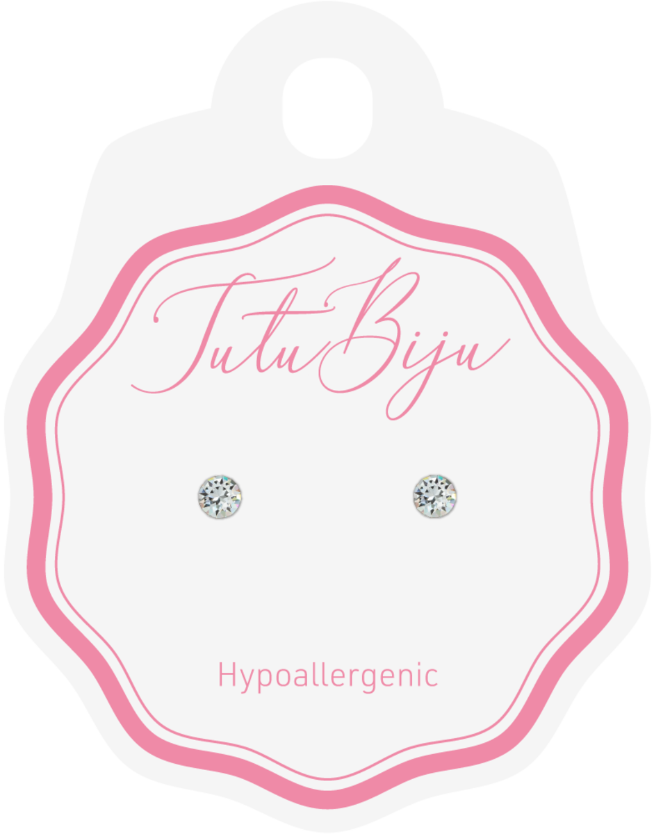 Tutu Biju naušnice xirius 3.3 mm crystal TXI33C001