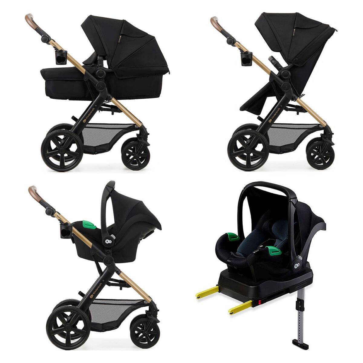 Kinderkraft Voziček 4v1 Moov 2 pure black