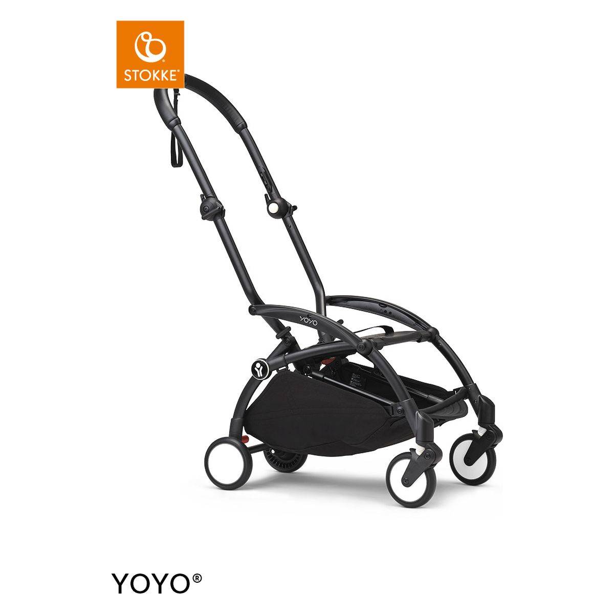 STOKKE Konstrukcija kolica black frame s newborn shell Yoyo® olive