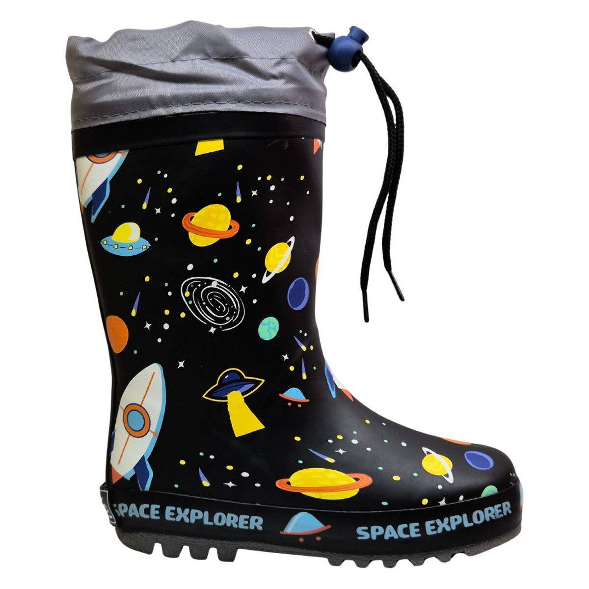 Pollino škornji za dež POL40 Space podloženi F black 21