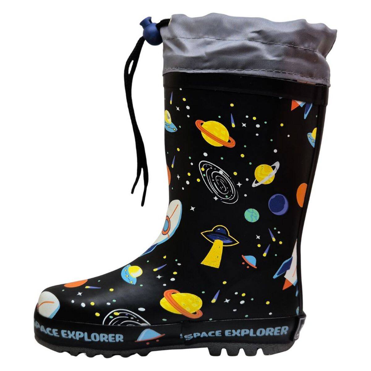 Pollino škornji za dež POL40 Space podloženi F black 21
